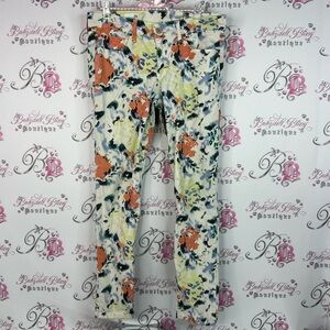 Gap pants water color paint style bottoms Floral Print Pants